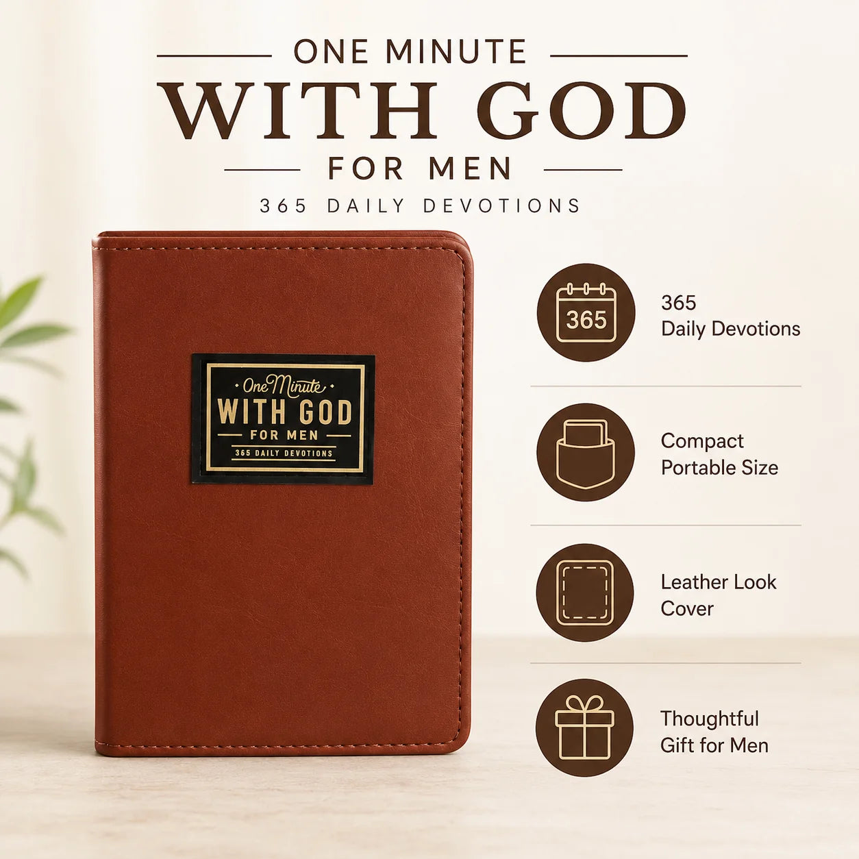 One Minute with God for Men: 365-Day Devotional Journal
